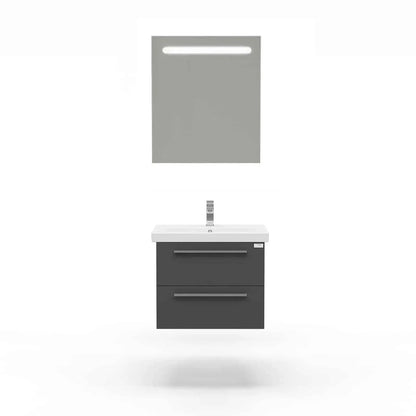 Casa Mare Elke 32" Bathroom Vanity and Ceramic Sink Combo with LED Mirror - Elke80GB-32