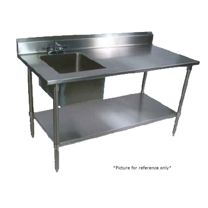 John Boos EPT6R5-3048SSK-L Work Table with Prep Sink - JBEPT6R53048SSKL