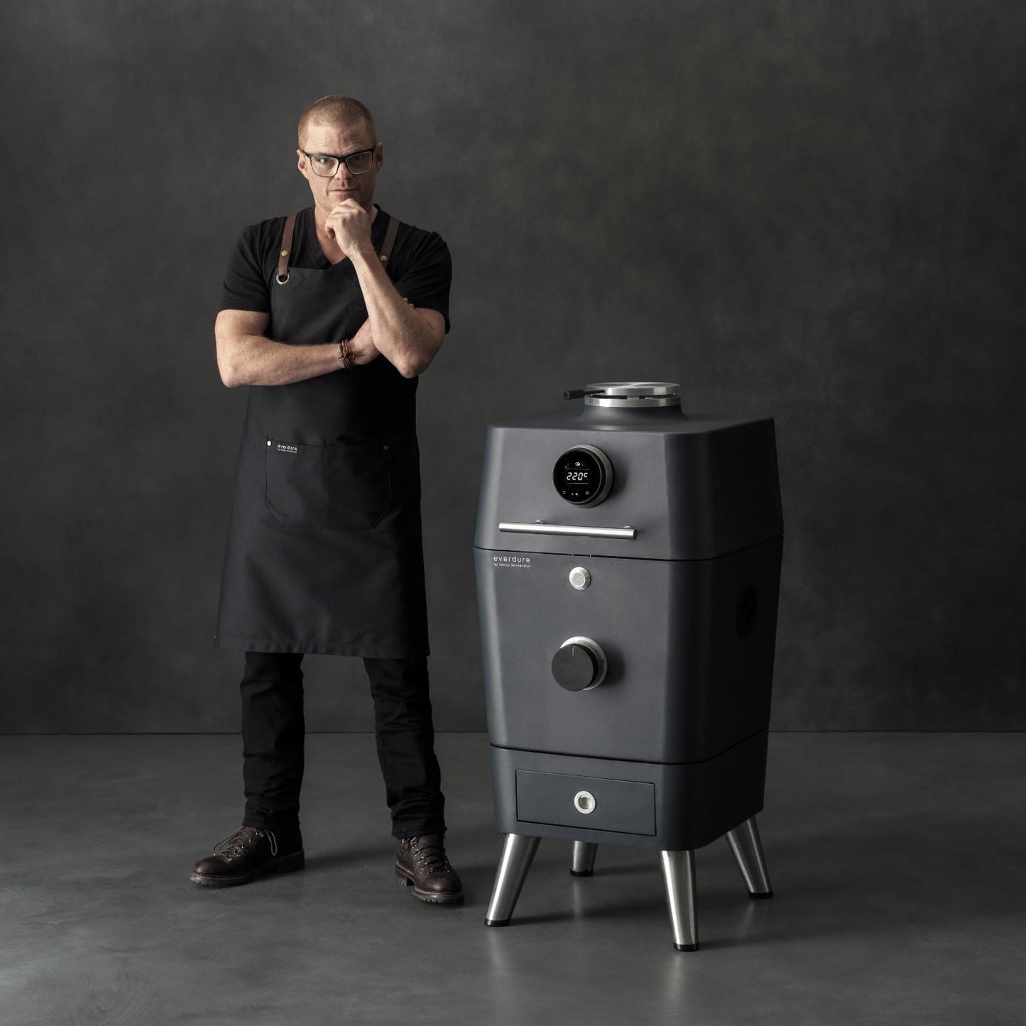 Everdure By Heston Blumenthal 4K 21-Inch Charcoal Grill & Smoker  - CE4KMUS