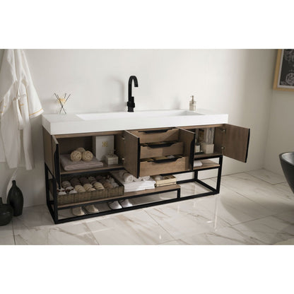 James Martin Vanities Columbia 72" Single Vanity - 388-V72S-AGR-MB-DGG