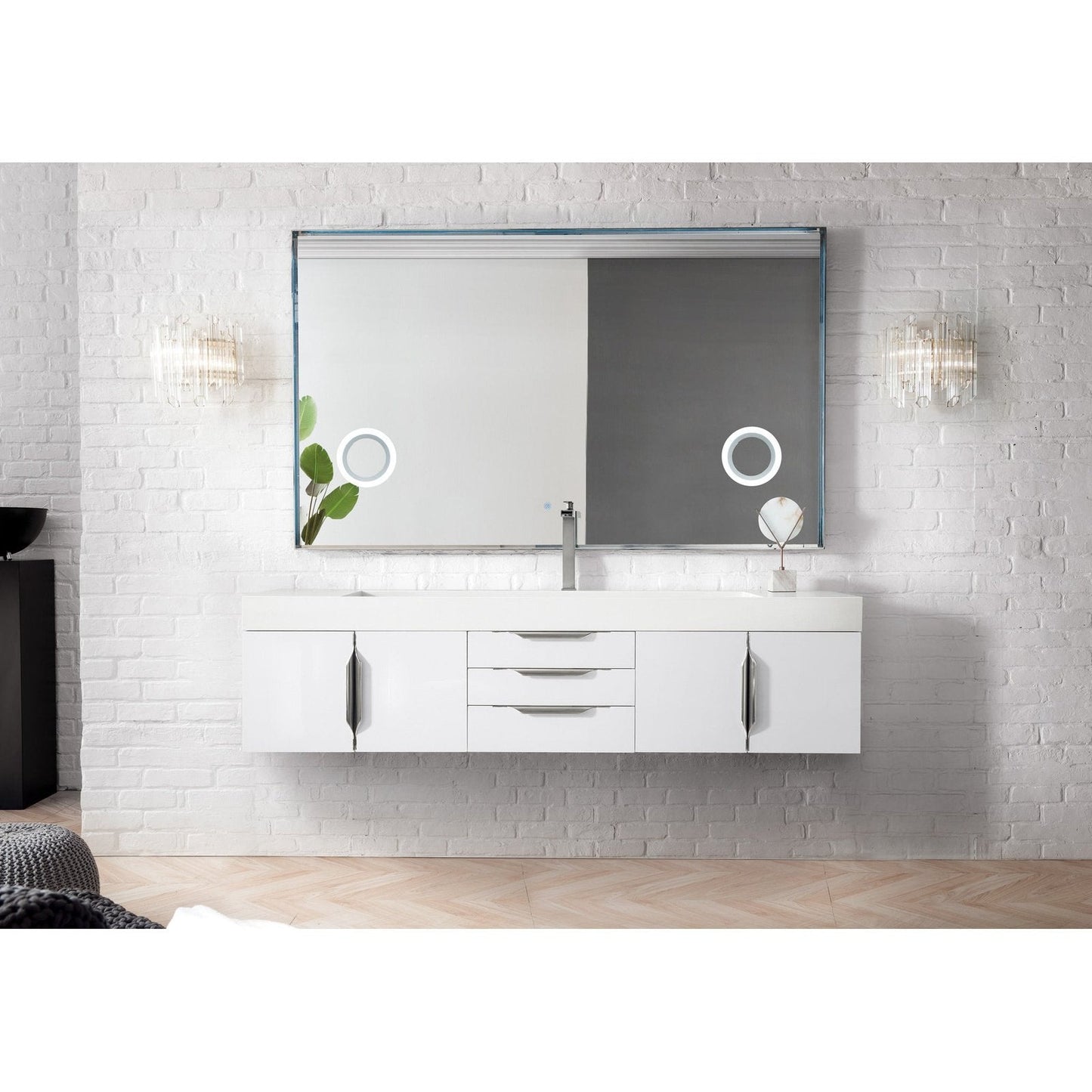 James Martin Vanities Mercer Island 72" Single Vanity - 389-V72S-AGR-G-DGG