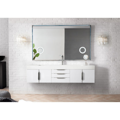 James Martin Vanities Mercer Island 72" Single Vanity - 389-V72S-AGR-G-DGG