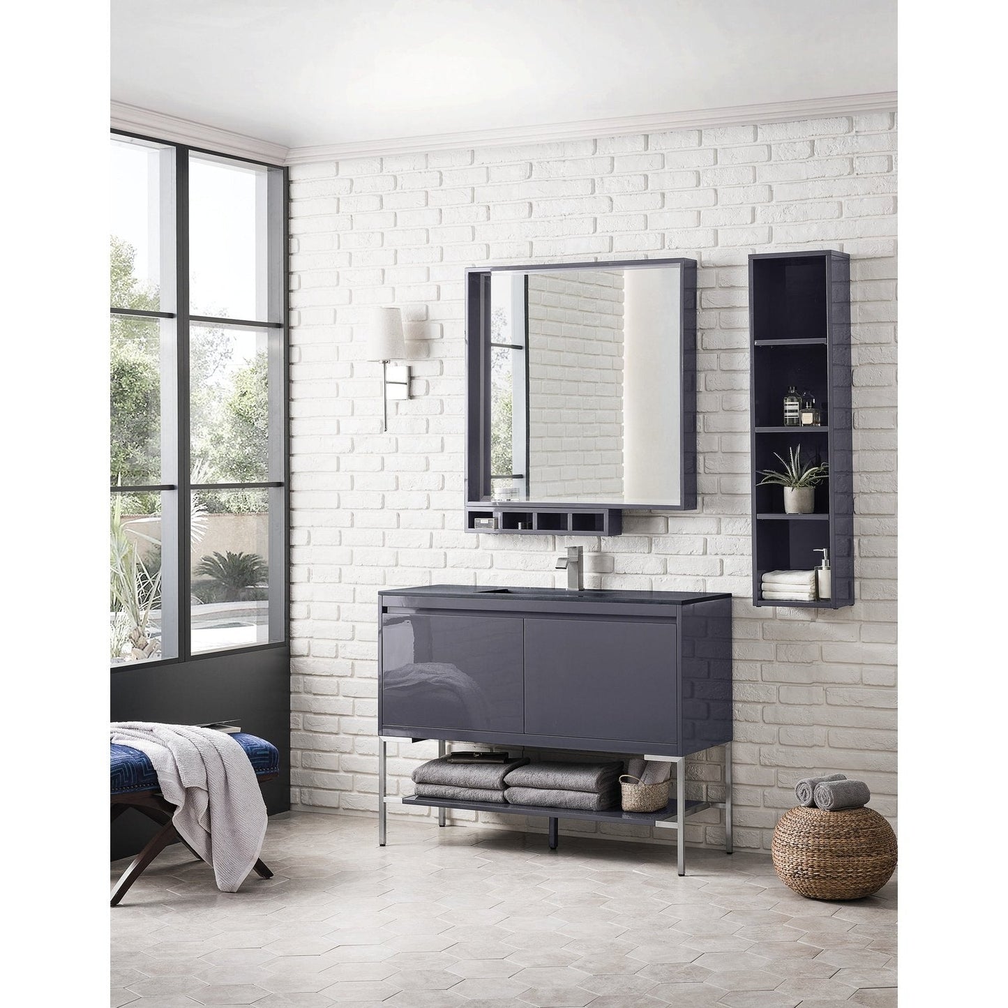 James Martin Vanities Milan 47.3" Single Vanity Cabinet - 801V47.3GWRGDCHB