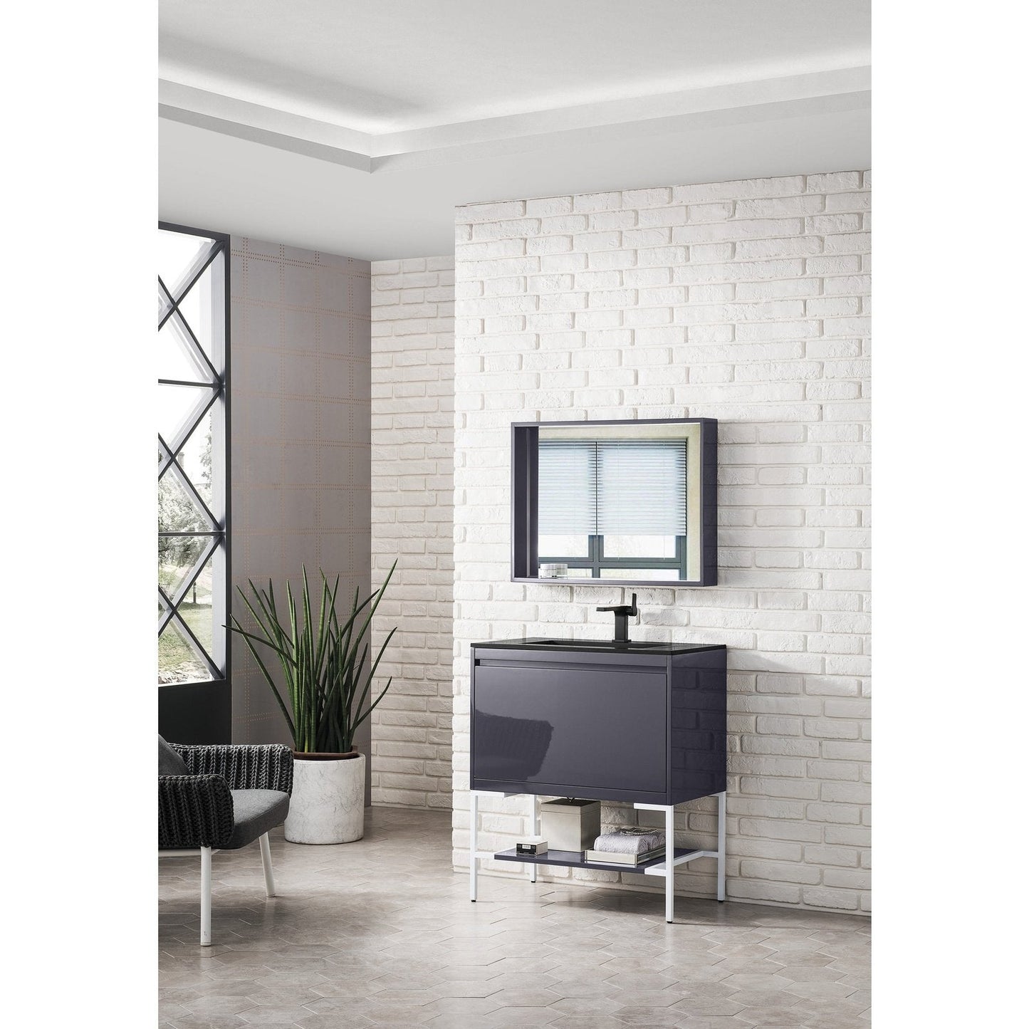 James Martin Vanities Milan 31.5" Single Vanity Cabinet - 801V31.5GWRGDCHB