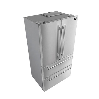 Forno 3-Piece Appliance Package - 36-Inch Dual Fuel Range, French Door Refrigerator, and Dishwasher in Stainless Steel - FBDL-004-02CAUS
