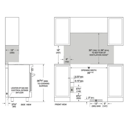 Forno 5-Piece Appliance Package - 30-Inch Gas Range with Air Fryer, Refrigerator, Wall Mount Hood, 24-Inch Microwave Oven, & 3-Rack Dishwasher in Stainless Steel - APR5-6276-30-H-MWO