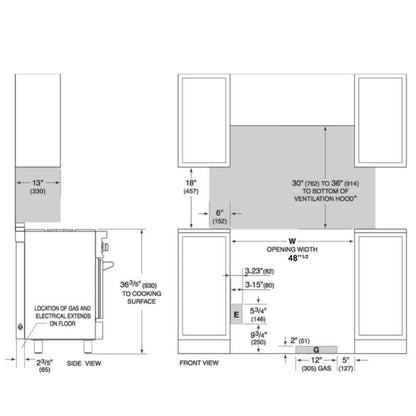 Forno 2-Piece Pro Appliance Package - 48-Inch Gas Range & Wall Mount Hood in Stainless Steel - AP2-6260-48