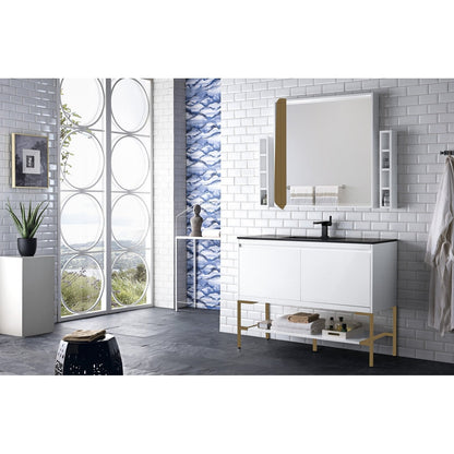 James Martin Vanities Milan 47.3" Single Vanity Cabinet - 801V47.3GWRGDCHB