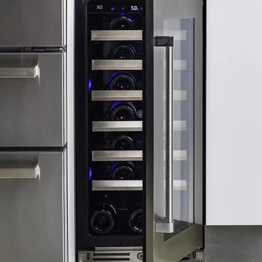 XO APPLIANCE XOU15WGSL 15" Wine Cooler, in Stainless Steel Glass, Left Hinge in Stainless Steel