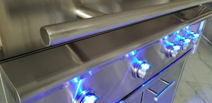 XO APPLIANCE XOGRILL42N 42" Grill 4 Burner with Rotiss Burner NG in Stainless Steel - XOGRILL42N