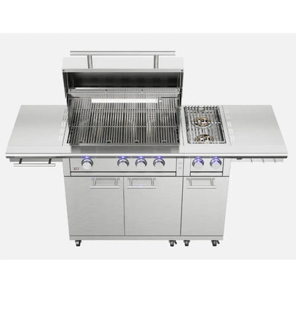 XO APPLIANCE XOGCARTSBXLT Cart with side burner (add to grill cart/ships LP with NG conversion kit) - XOGCARTSBXLT