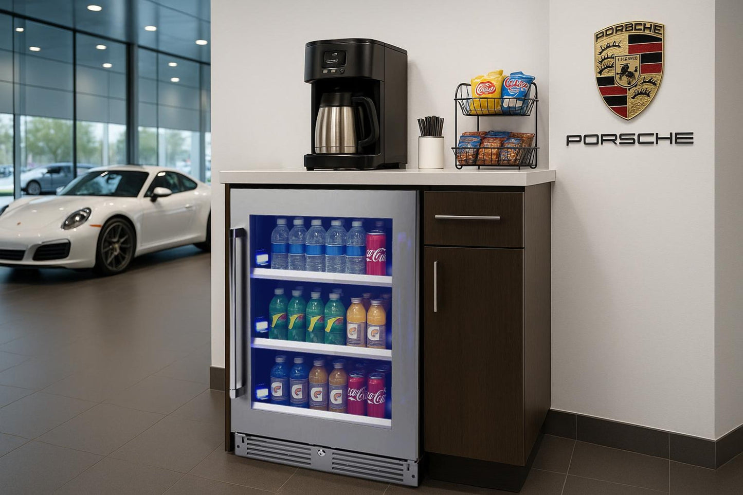 XO APPLIANCE XOU24BCGSL 24" Beverage Center, in Stainless Steel Glass, Left Hinge in Stainless Steel - XOU24BCGSL