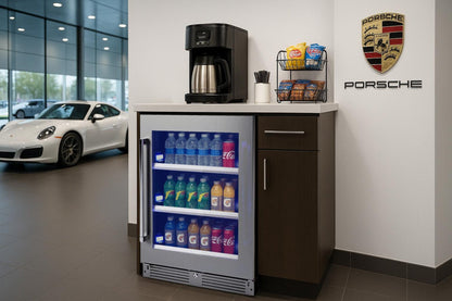 XO APPLIANCE XOU24BCGSL 24" Beverage Center, in Stainless Steel Glass, Left Hinge in Stainless Steel - XOU24BCGSL