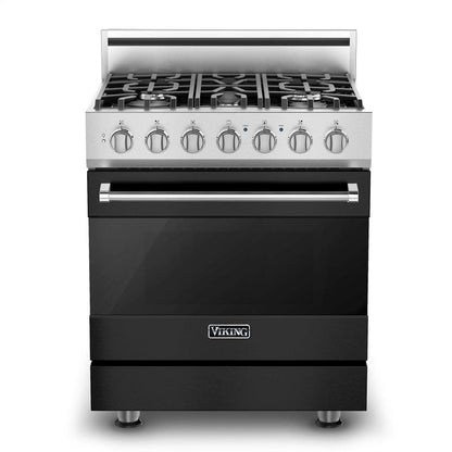 VIKING 30" Self-Cleaning Dual Fuel Range Viking 3 Series Black - RVDR33025BCS