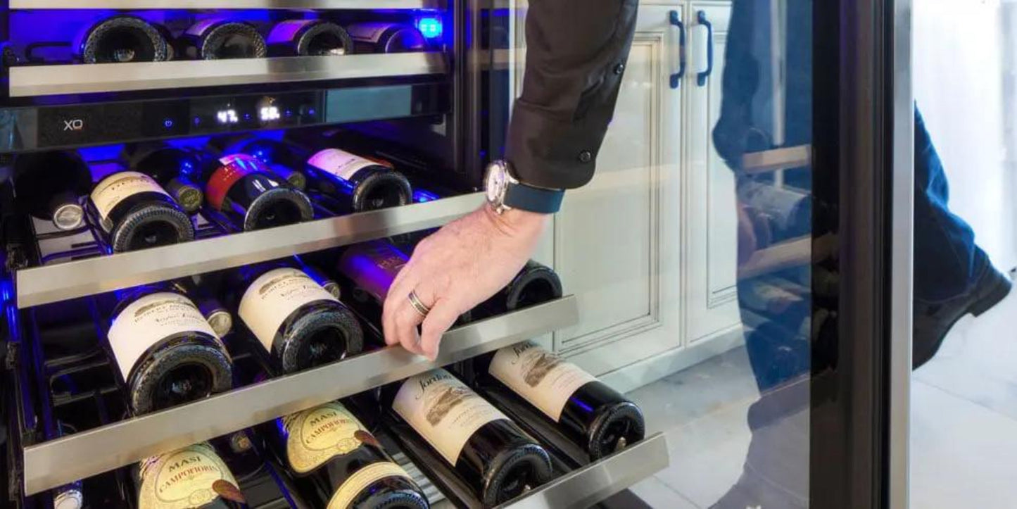 XO APPLIANCE XOU15WGOL 15" Wine Cooler, Panel Ready Glass, Left Hinge Custom Panel Ready - XOU15WGOL