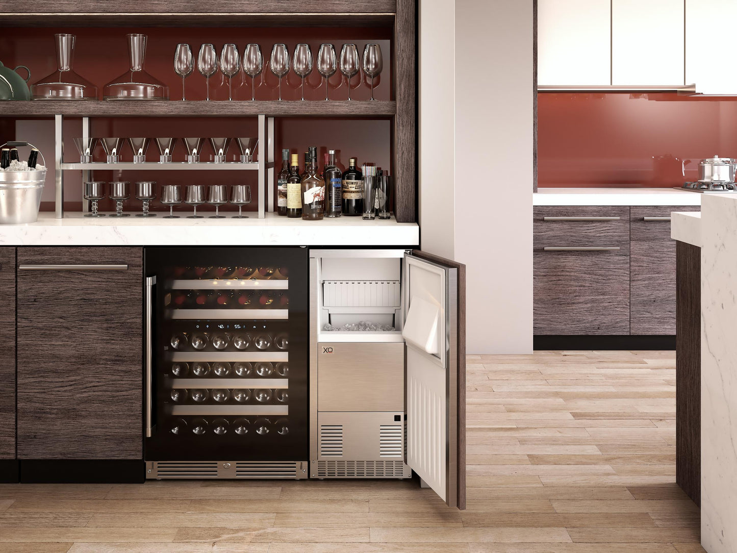 XO APPLIANCE XOUIM1565S 15" Clear Gourmet Ice Maker Fingerprint Resistant in Stainless Steel - XOUIM1565S
