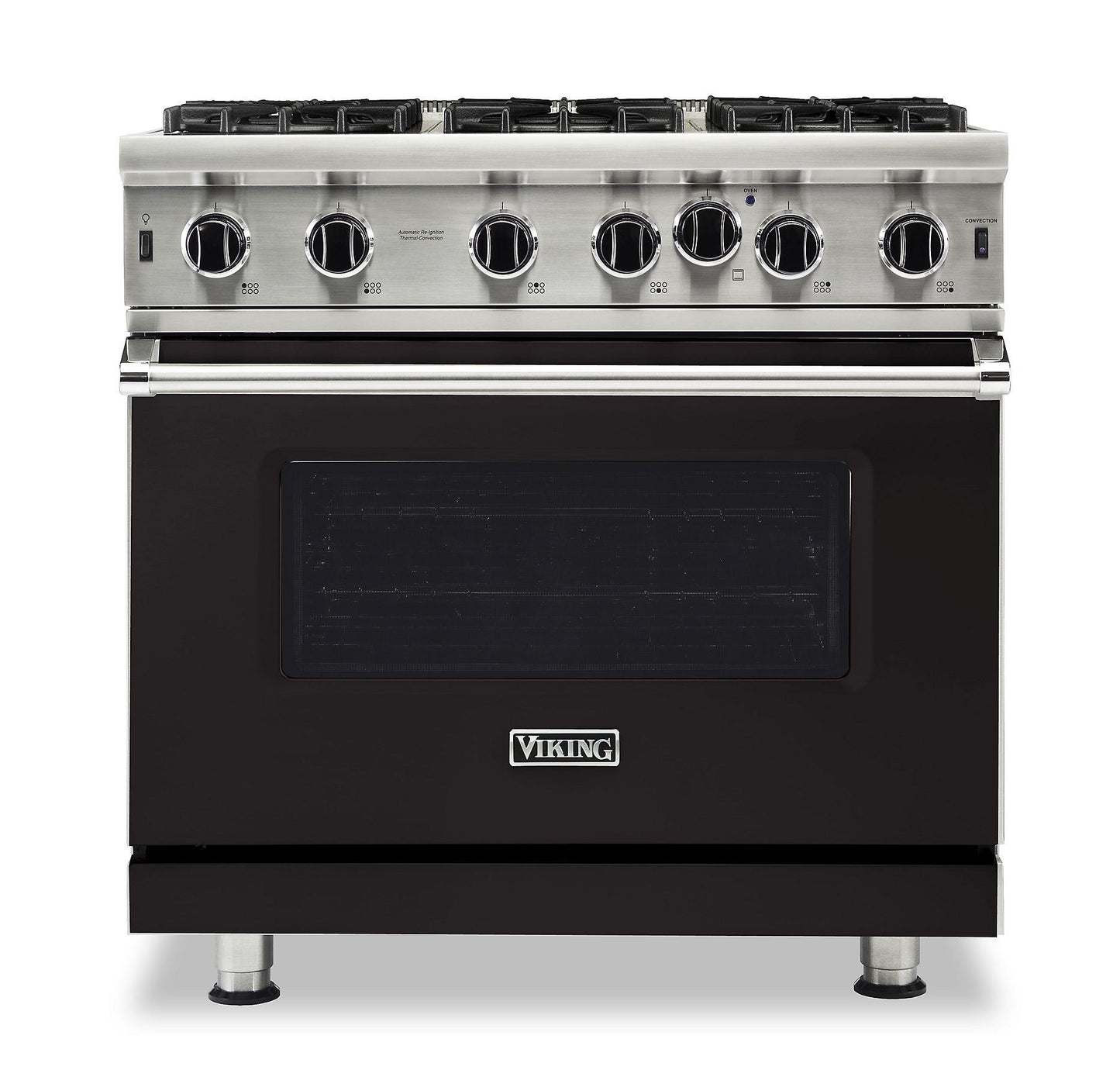 VIKING 36" Open Burner Gas Range Viking 5 Series Black - VGIC53626BONLP