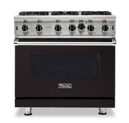 VIKING 36" Open Burner Gas Range Viking 5 Series Black - VGIC53626BONLP