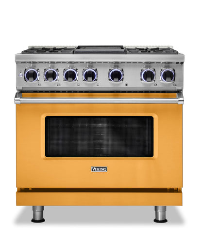 VIKING 36" Dual Fuel Range - VDR7362 Viking 7 Series Yellow - VDR73624GDALP