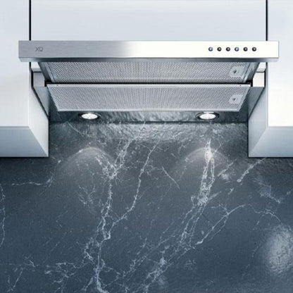 XO APPLIANCE XOC30SC 30" CCC 600/395 CFM Under Cabinet Glide Out Visor Italian Made in Stainless Steel - XOC30SC