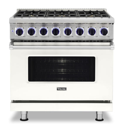 VIKING VDR73626BPW 36" Dual Fuel Range - VDR7362 Viking 7 Series White - VDR73626BPW