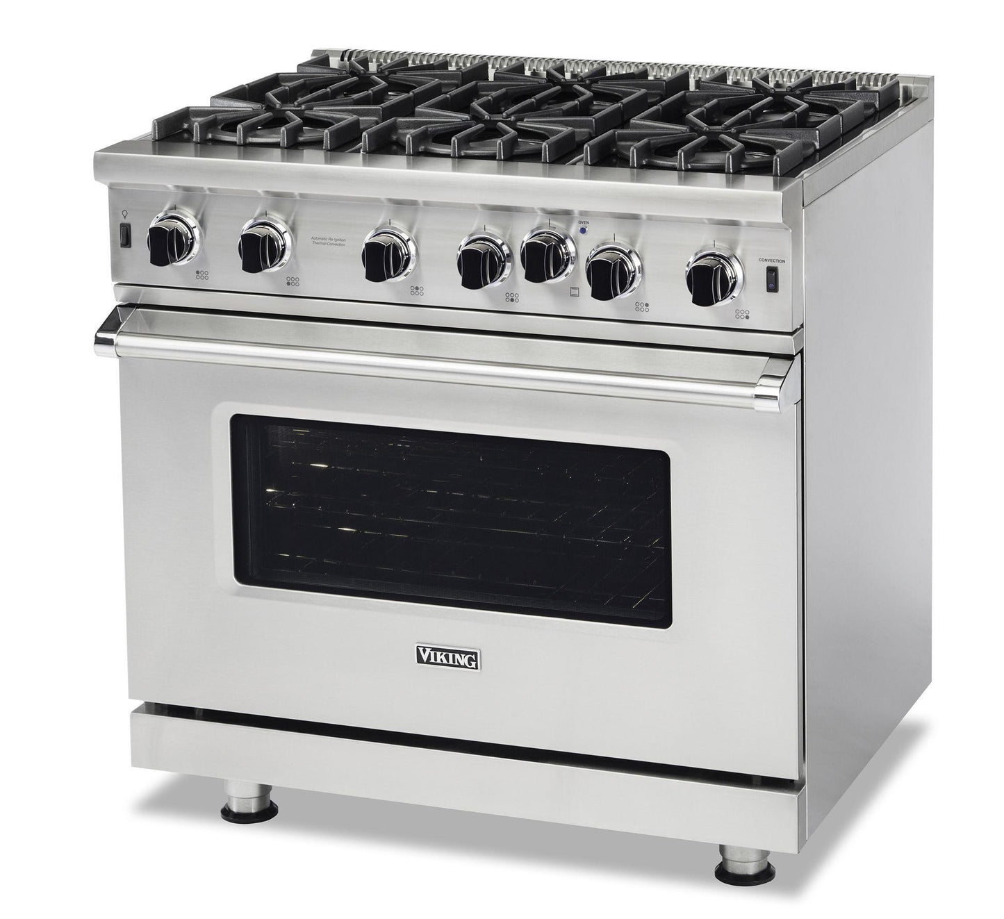 VIKING 36" Open Burner Gas Range Viking 5 Series Gray - VGIC53626BSQLP