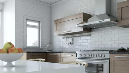 XO APPLIANCE XOV36SC 36" 600/395 CFM Italian Made Wall Chimney Range Hood in Stainless Steel - XOV36SC