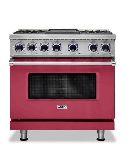 VIKING 36" Dual Fuel Range - VDR7362 Viking 7 Series Red - VDR73624GVA