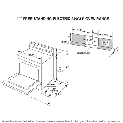 HOTPOINT Hotpoint ENERGY STAR 30" Free-Standing Standard Clean Electric Range White - RBS360DMWW
