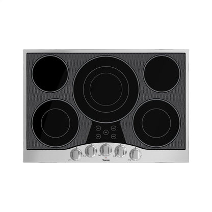 VIKING 36" Electric Cooktop - RVEC in Stainless Steel On Black - RVEC3365BSB