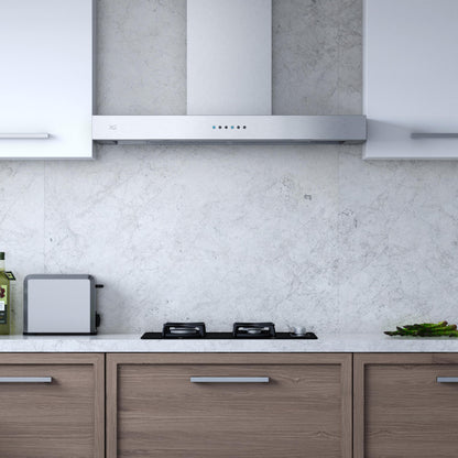 XO APPLIANCE XOR48SC 48" CCC 600/395 CFM Sleek Contemporary Italian Made Wall Mount Hood in Stainless Steel - XOR48SC
