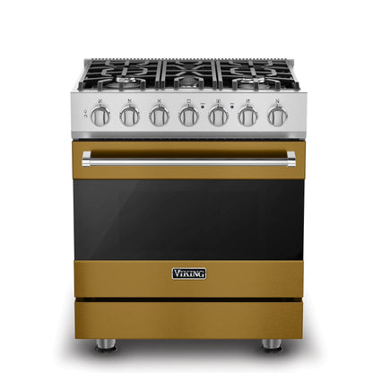VIKING 30" Self-Cleaning Dual Fuel Range Viking 3 Series Gold - RVDR33025BGHLP