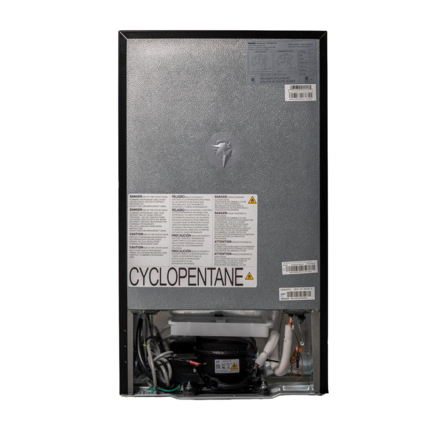 DANBY Danby Designer 3.1 cu. ft. 2-door Compact Fridge in Stainless Steel Look in Stainless Steel - DCR031B1BSLDD