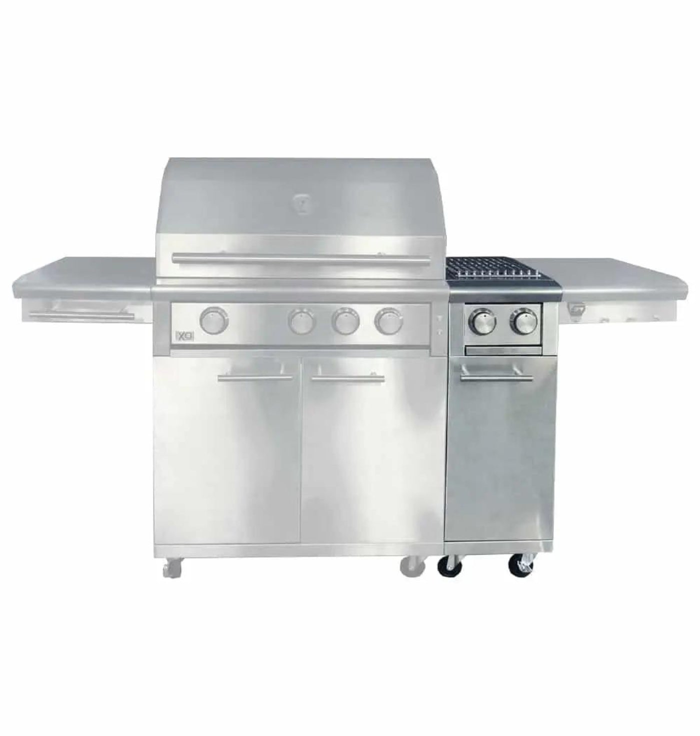 XO APPLIANCE XOGCARTSBXLT Cart with side burner (add to grill cart/ships LP with NG conversion kit) - XOGCARTSBXLT