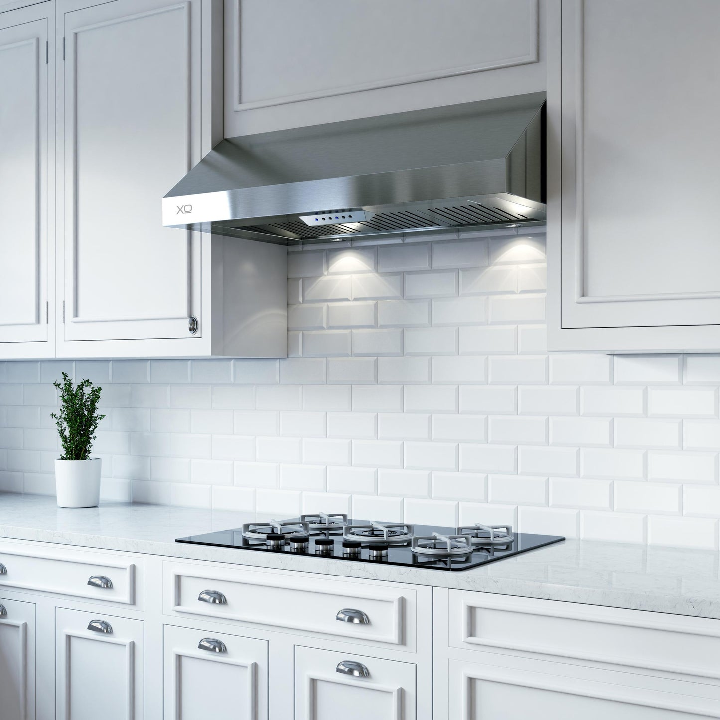 XO APPLIANCE XOT36SC 36" CCC 600/395 CFM Italian Made Pro Hood Range Hood in Stainless Steel - XOT36SC