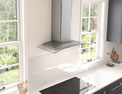 ZEPHYR Ravenna Wall, 90cm, SS+Clear Glass, LED in Stainless Steel - ZRVM90CGC