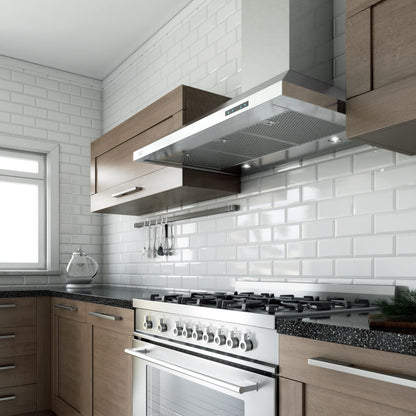 XO APPLIANCE XOV36SC 36" 600/395 CFM Italian Made Wall Chimney Range Hood in Stainless Steel - XOV36SC