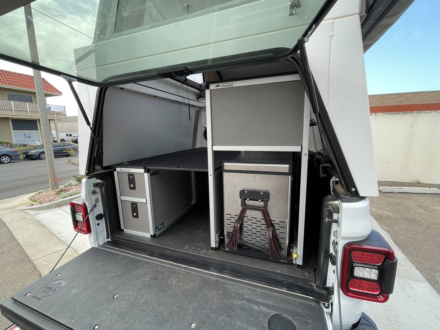 Goose Gear Camper System - Midsize and Full Size - Passenger Side Rear Icebox Module - 2792-GGR-SH