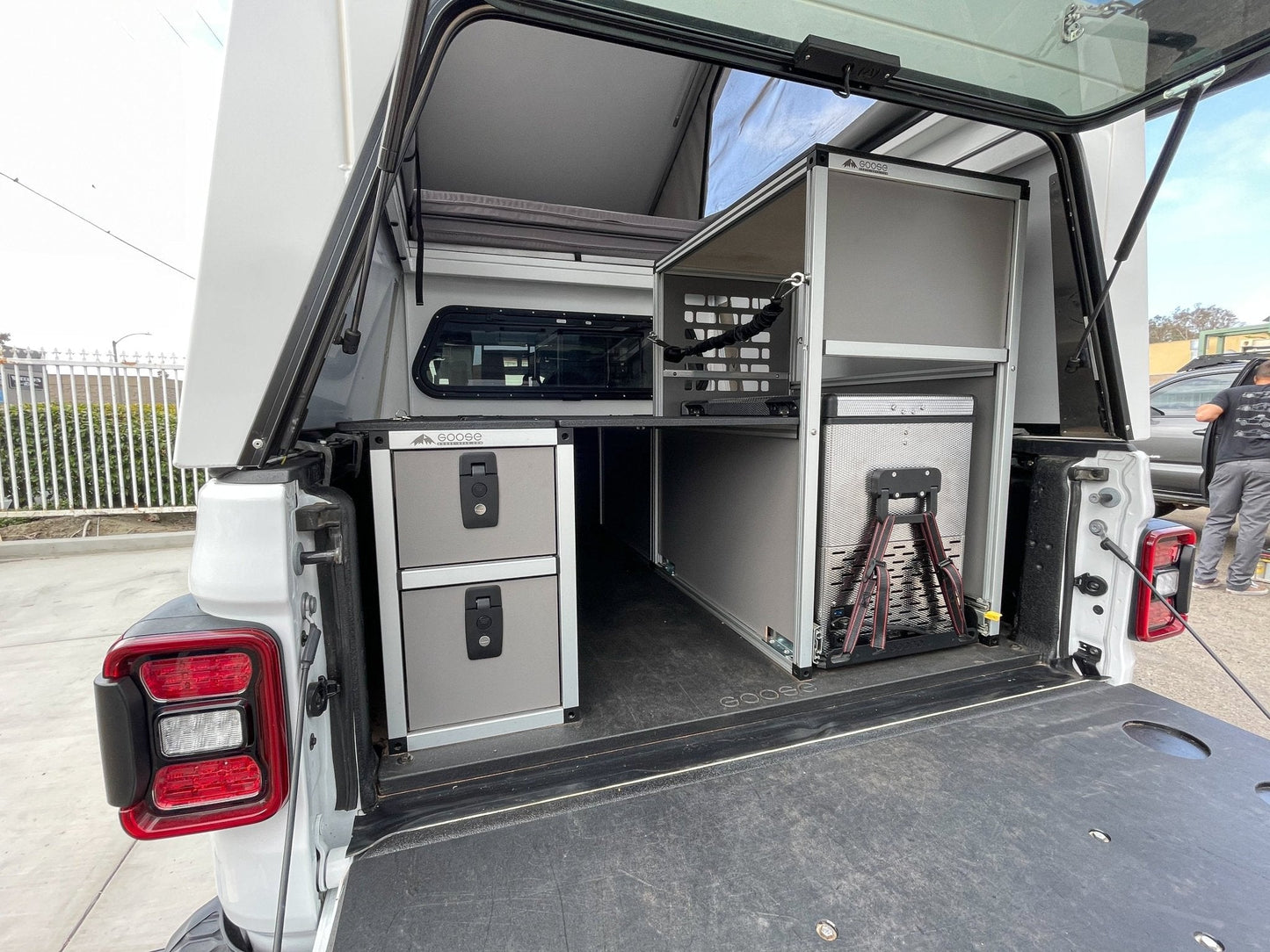 Goose Gear Camper System - Midsize Truck 5Ft. and 6 Ft. Bed - Driver Side Rear Double Drawer Module - 2790-GGR-SH