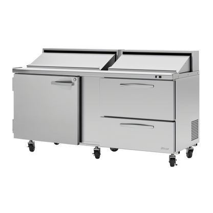 Turbo Air PST-72-D2R(L)-N PRO Prep Tables - PST-72-D2R(L)-N