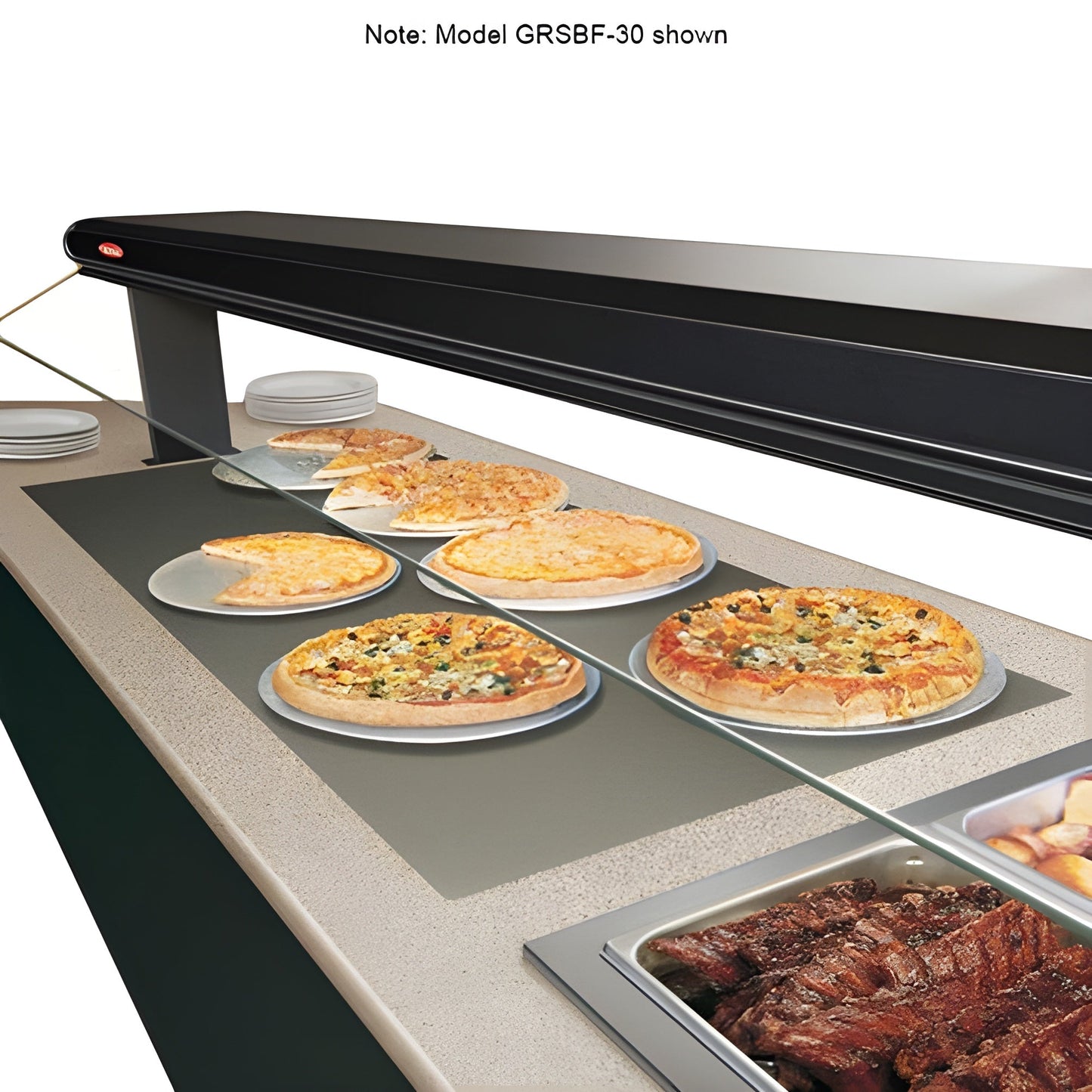 Hatco 49.5" Glo-Ray Built-In Rectangular Aluminum Heated Shelf with Flush Top - 120V/1,000W - GRSBF-48-I