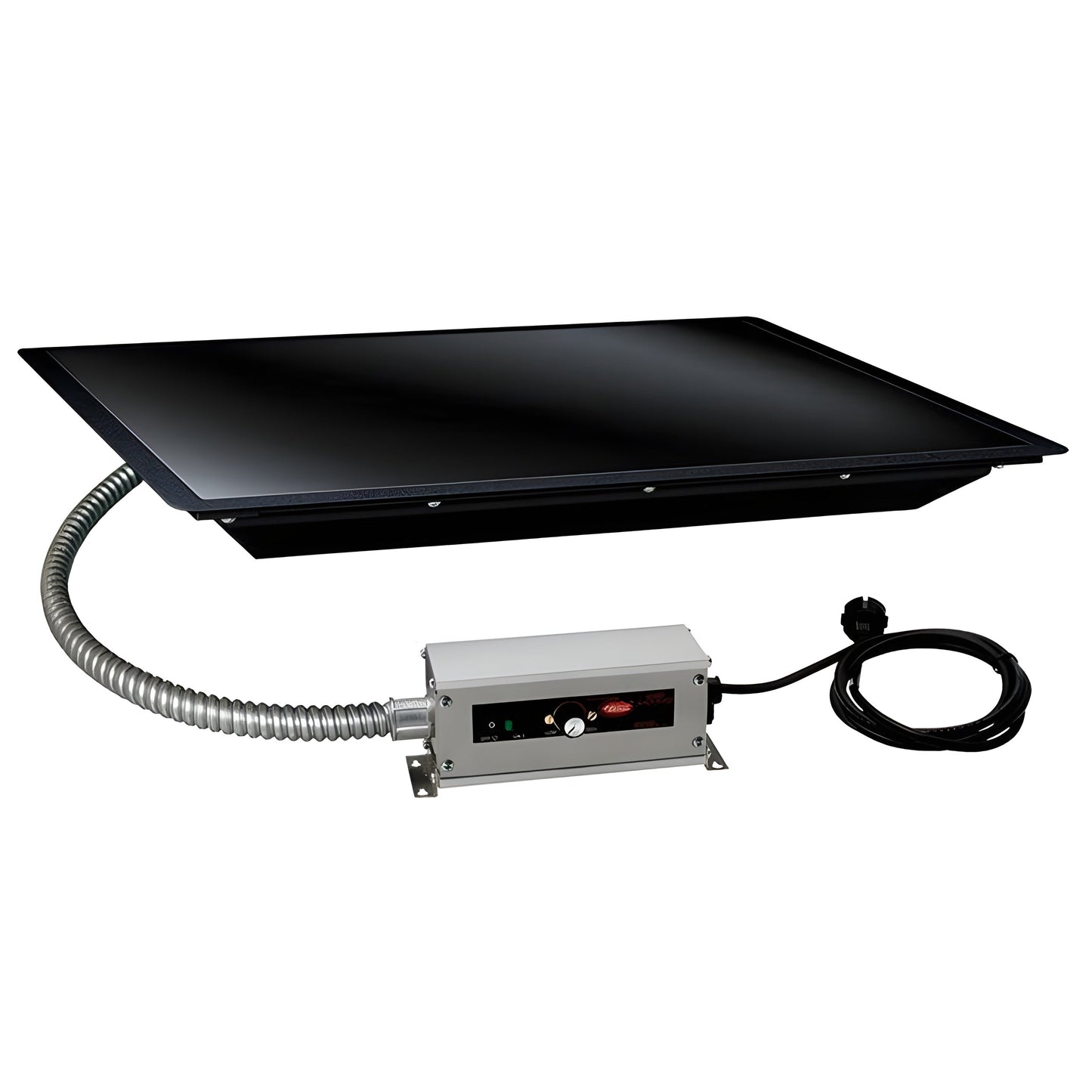 Hatco  25.6" Built-In Rectangular Black Glass Heated Shelf with Control Box - 120V/425W - HBGB-2418