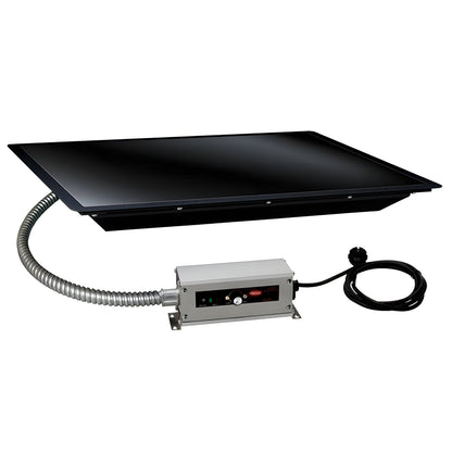 Hatco  25.6" Built-In Rectangular Black Glass Heated Shelf with Control Box - 120V/425W - HBGB-2418