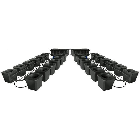 Supercloset 24-Site Bubble Flow Buckets Hydroponic Grow System - Gsi-Bfb24