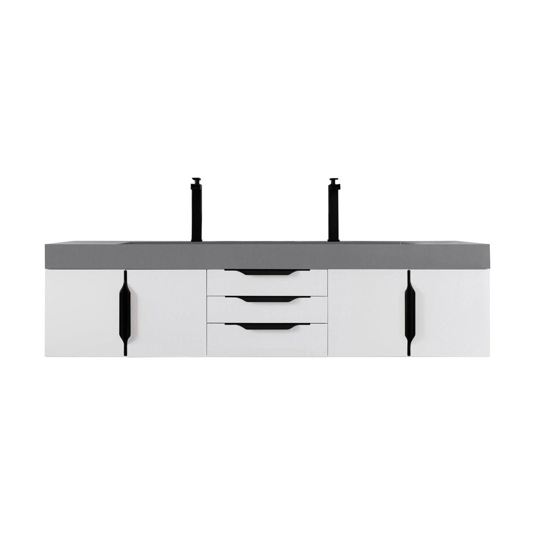 James Martin Vanities Mercer Island 72" Double Vanity - 389-V72D-AGR-G-DGG