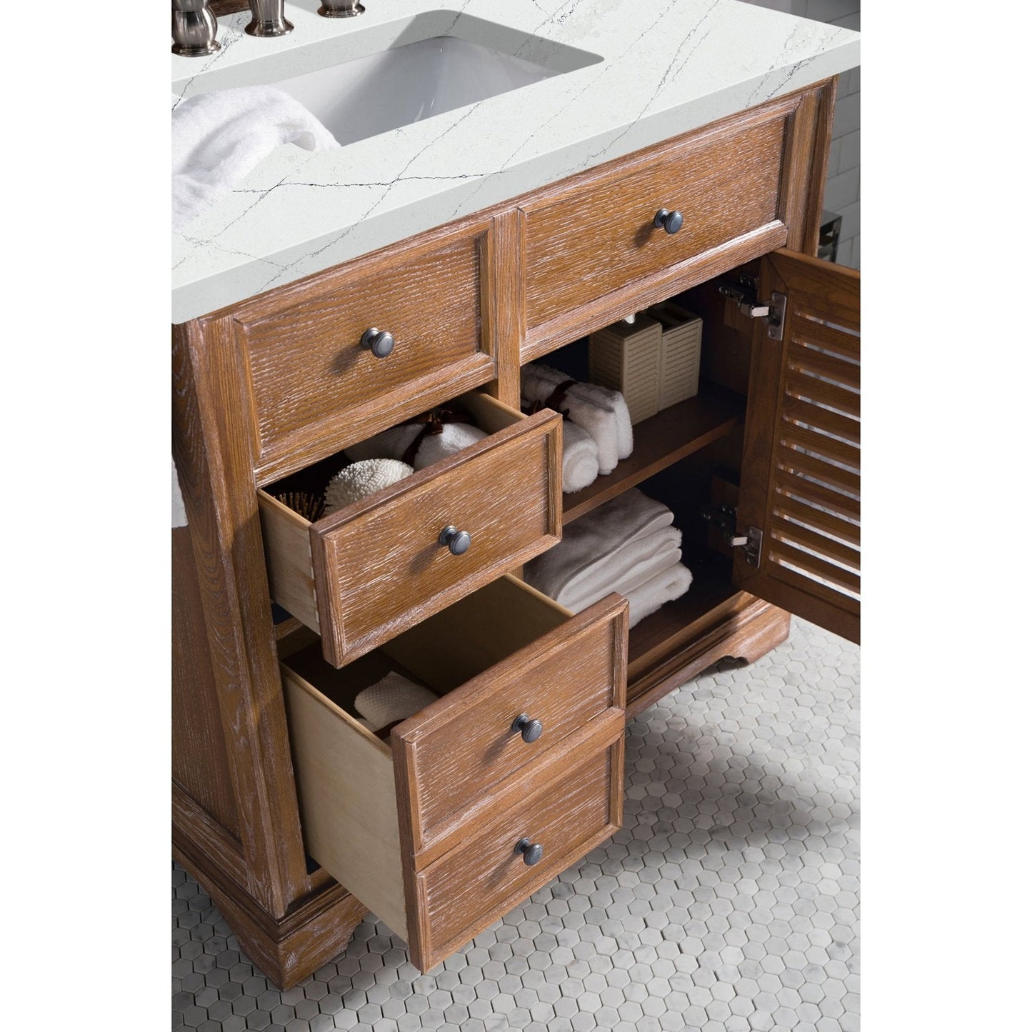 James Martin Vanities Savannah 36" Driftwood Single Vanity - 238-104-5511-3AF