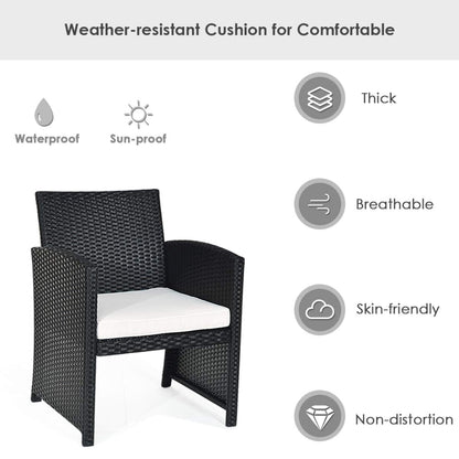 Tangkula Patio Wicker Conversation Furniture Set - 2*HW63239