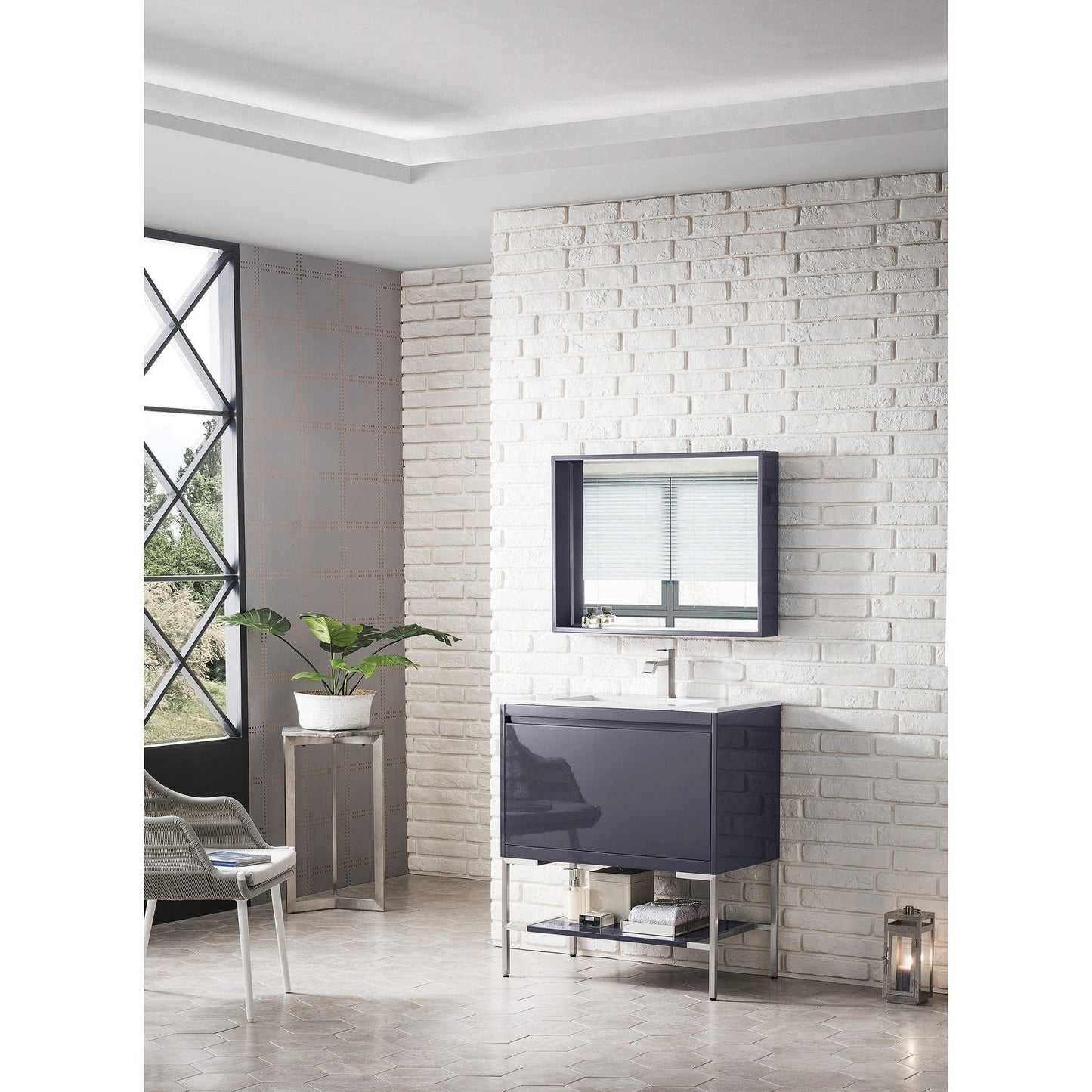 James Martin Vanities Milan 31.5" Single Vanity Cabinet - 801V31.5GWRGDCHB