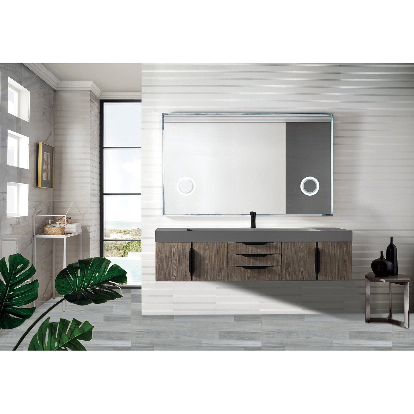 James Martin Vanities Mercer Island 72" Single Vanity - 389-V72S-AGR-G-DGG