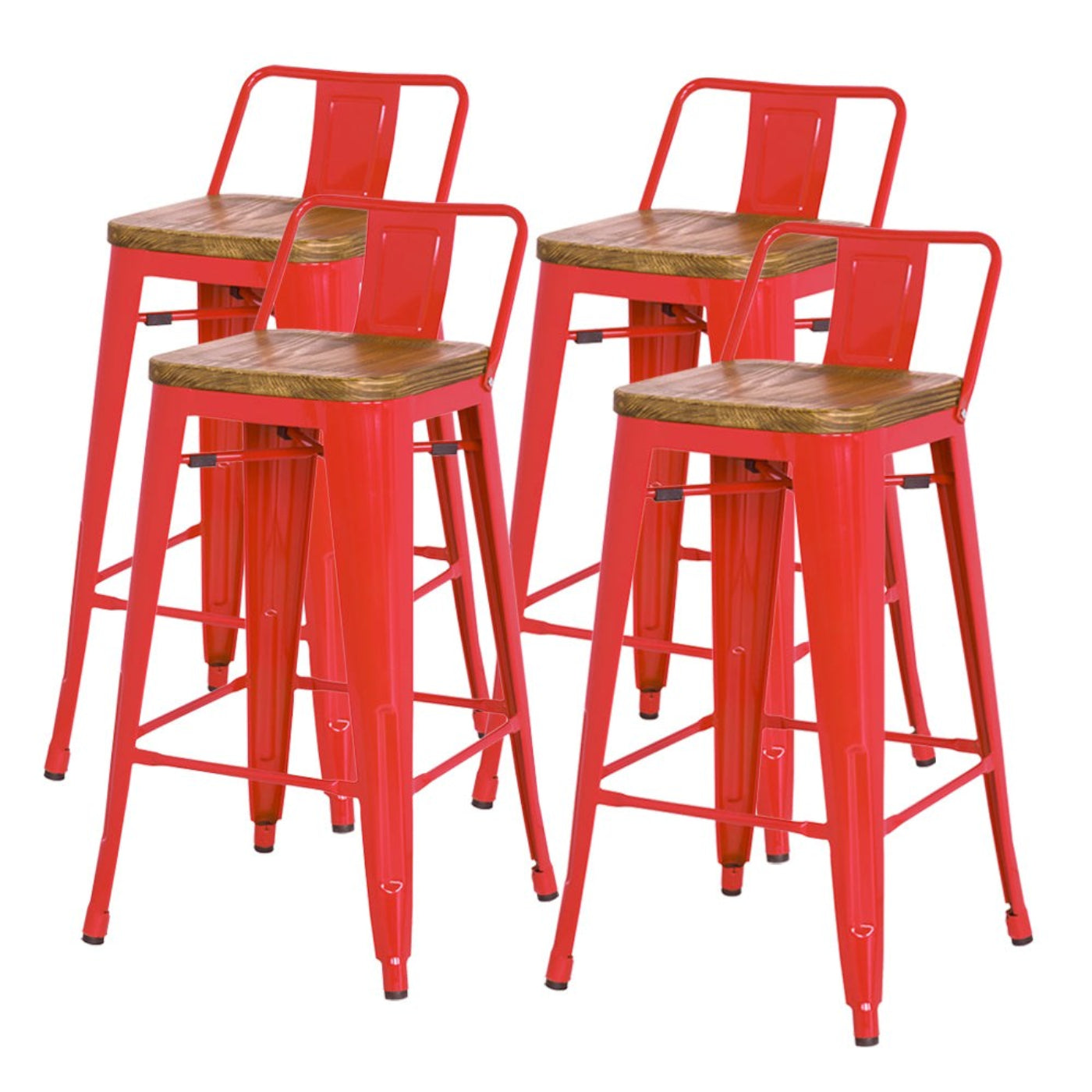 New Pacific Direct Metropolis Low Back Counter Stool, (Set of 4) -  938533-R
